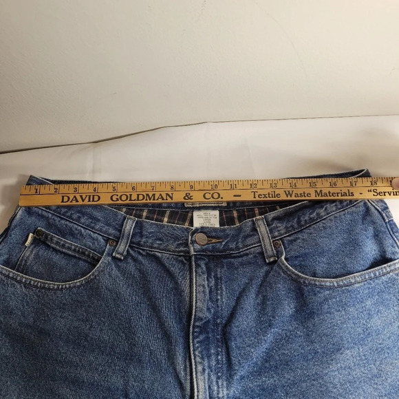 Vintage Men’s L.L. Bean Relaxed Fit Flannel Lined Jeans sz 38 x 29 style 0JW80 - Picture 6 of 10